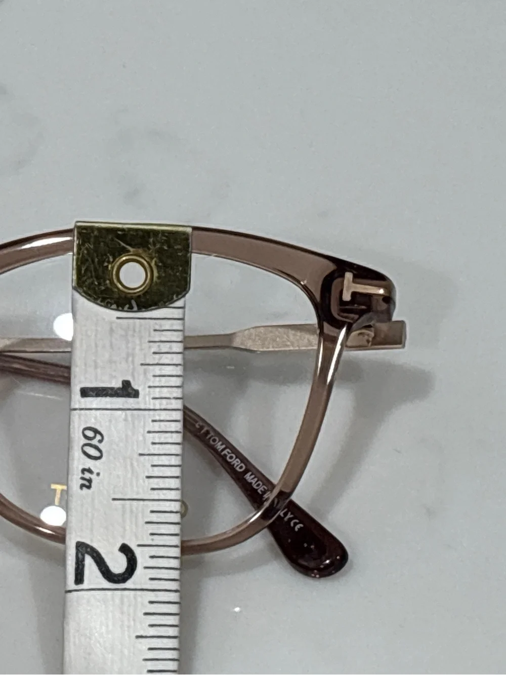 Tom Ford TF5510 045 Cat Eye Glasses Frames Shiny Light Brown Gold